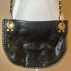 Rebecca Minkoff Black Faux Snakeskin Crossbody